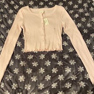 Aero cropped pink long sleeve